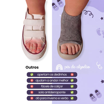 Sapatinhos Exploradores - Auxiliam os primeiros passos & Aceleram aprendizagem