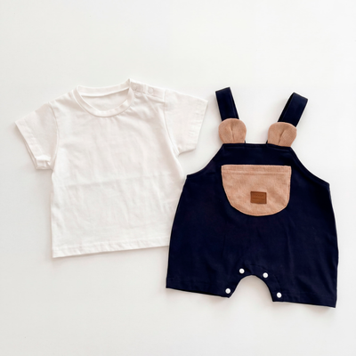 Conjunto Ursinho - T-Shirt & Jardineiras
