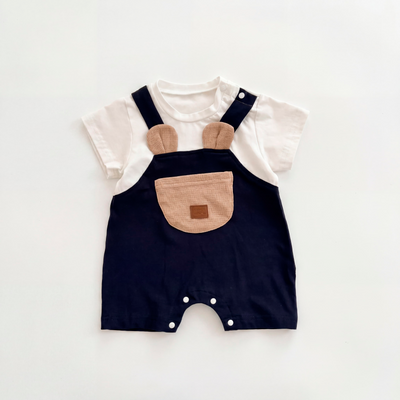 Conjunto Ursinho - T-Shirt & Jardineiras
