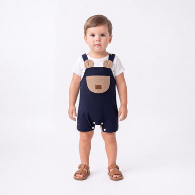 Conjunto Ursinho - T-Shirt & Jardineiras