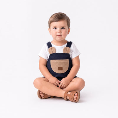 Conjunto Ursinho - T-Shirt & Jardineiras