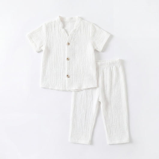 Conjunto Branco - Camisa & Calças
