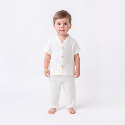 Conjunto Branco - Camisa & Calças