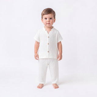 Conjunto Branco - Camisa & Calças